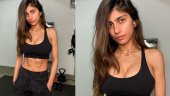 Pornhub Legend Mia Khalifa Shows Off Chiselled Abs in a Black Sports Outfits