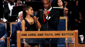 Franklin funeral Bishop apologizes for touching Ariana Grande