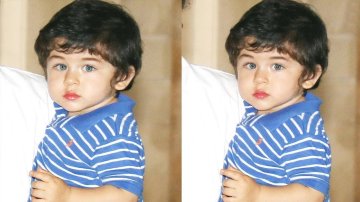 Taimur Ali Khan Waved At The Camera When Being Spotted Hopping Across The Street