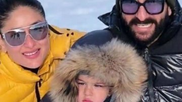 Kareena Kapoor And Saif Ali Khan Skiing On Their Switzerland Vacation With Little Munchkin Taimur