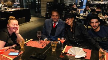 Sushmita Sen's Dinner Date With Father Shubeer Sen And Boyfriend Rohman Shawl