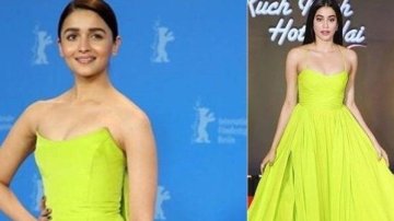 Janhvi Kapoor And Alia Bhatt In Neon Lime Gowns, Who Wins Your Heart?