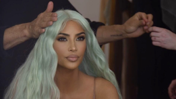 Kim Kardashian Pulled Herself A Complete Kylie Jenner & Obtained Impressive Blue Mermaid Hair