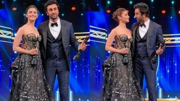 Ranbir Kapoor Exchange Sweet Kisses With Alia Bhatt And Vicky Kaushal Before Receiving Filmfare Award