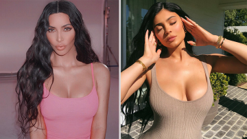 Super Hot!!! Kim Kardashian And Kylie Jenner Flaunt Big Bust, Toned Leg In Same Dress