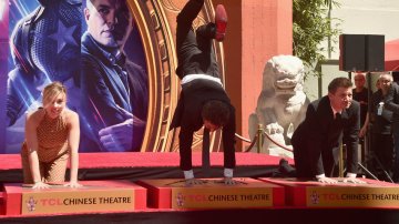 "Avenger: Endgame": Original Cast Of The Avengers Placed Their Handprints In Cement At TCL Chinese Theater In Hollywood