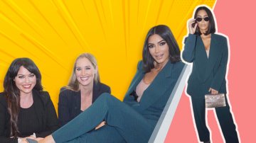 Kim Kardashian Reclines On Top Of A Table In The White House During Her Visit