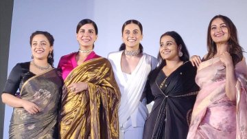 Mission Mangal Trailer Launch: Sonakshi, Kirti, And Vidya Stun In Traditional Looks