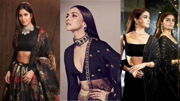 6 Bollywood Actresses Turning Heads With Black Ethnic Wear: Deepika Padukone, Katrina Kaif, Alia Bhatt And Others