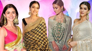 Ambanis' Ganesh Chaturthi Celebration: Alia Bhatt, Kriti Sanon Steal The Starry Night With Saree Style