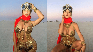 Demi Rose Takes The Internet By Storm With A Golden Plated Bikini