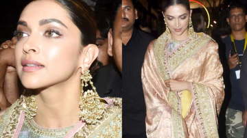 Deepika Padukone Is A Vision In Peach Satin Saree, Reminding Us Of Legendary Actress Rekha
