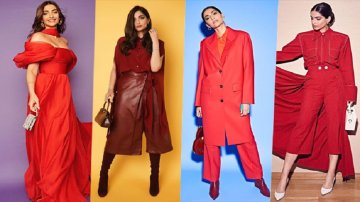 स्टाइल डायरी: 10 बार जब सोनम दिखीं हॉट रेड लुक में