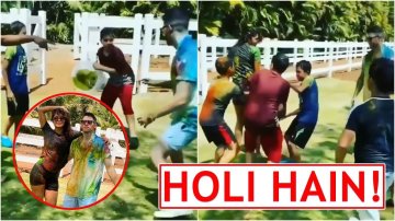What Happened? Priyanka Chopra & Nick Jonas Run Away From Kids Splashing Colored Water On Them