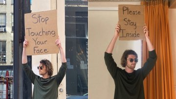 Raising Awareness On Coronavirus By Cardboard, Nobody Does It Like "Dude With Sign"