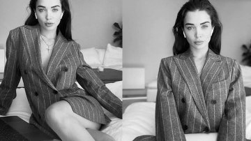 Amy Jackson Goes For A Suited Avatar Without Trousers For New-Age Zoom Meeting Attire