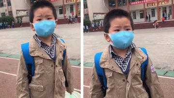 Schoolboy Cries For Forgetting Classroom When Back To School After China Lifted Lockdown