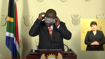 South Africa President Hilarious Reaction When Getting Trolls For Wearing Facemask Mishap, Video Will Leave You ROFL!