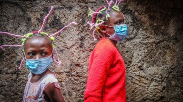 African Youth Set Trend With Coronavirus Hairstyle To Promote Public Awareness, Take A Look!