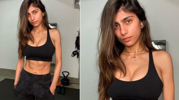 Pornhub Legend Mia Khalifa Shows Off Chiselled Abs in a Black Sports Outfits
