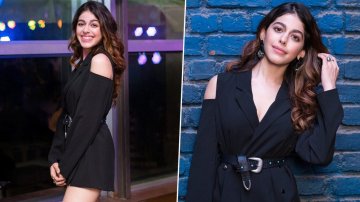 Alaya F Rocks Chic Black Pantsuit with Shoulder Cut-Out And V-Neckline Like A Pro