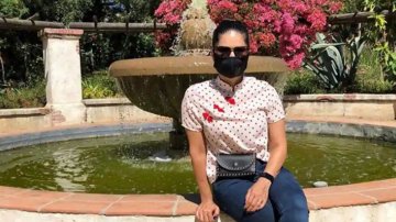 Sunny Leone Applies Social Distancing Even At Descanso Gardens Of LA