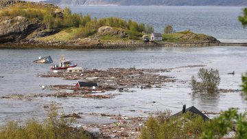 Landslide Sweeping Homes Into The Sea Show How Powerful Earth Movement Is