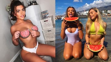 National Watermelon Day: Sexiest Girls With Watermelon Photos
