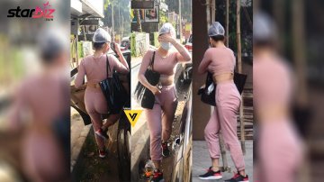 Who Is She? Mysterious Star Spotted Outside The Gym But Why She Has To Cover Her Face? Guessing Game Mode On