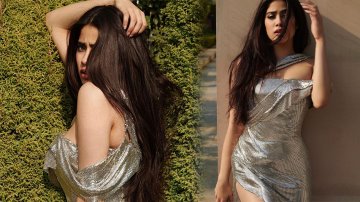 Wearing A Silver Gown With A Thigh-High Slit, Janhvi Kapoor Makes Us All Stunned
