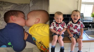 Heart-touching Picture Shows Little Boy Kissing His Brother Who Is Battling Brain Cancer