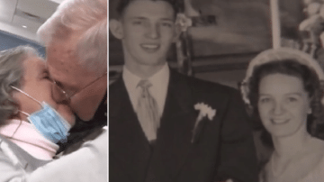 [Sweet Moment] 93-Year-Old Couple Share The First Kiss In One Year After Fully Vaccinated