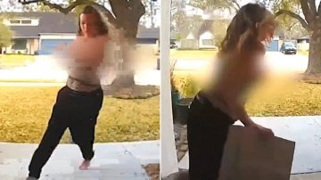Woman Got Breast Exposed While Stealing Package Delivery In Houston