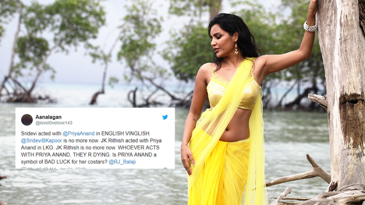 Priya Anand Slaps Back Troll Saying Sridevi Passed Away After Working With Her