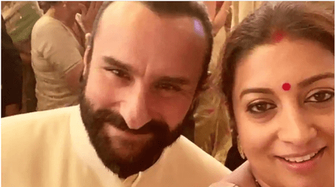  Smriti Irani & Saif Ali Khan