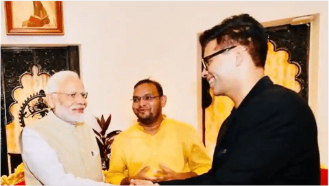 Prime Minister Narendra Modi met Karan Johar, the well-known film producer and some other members of this film industry.