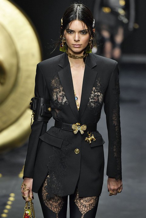 Kendall Jenner Walks The Runway At The Versace Rea