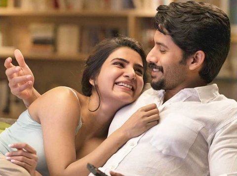 Naga Chaitanya and Samantha Akkineni in a scene of Majili movie.