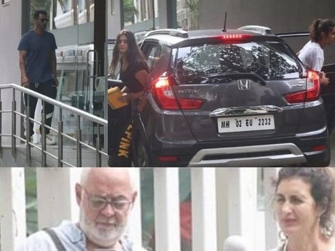 Arjun, his daughters Myra and Maahika and and Gabriella’s parents