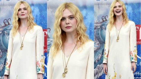 Elle Fanning Looks Drop Dead Gorgeous In White Flo