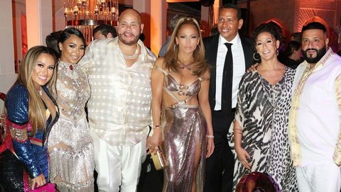 Jennifer Lopez Oozes In Versace Gown At 50th Birth