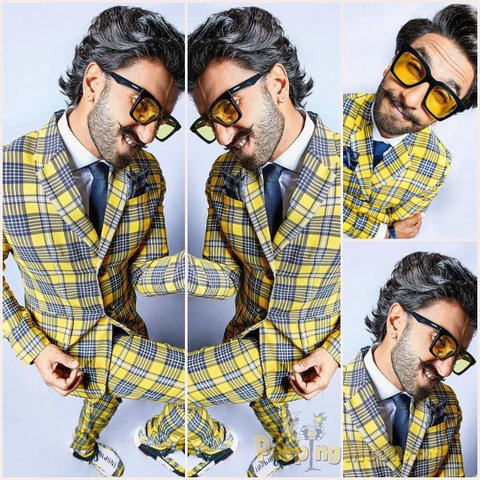 ranveer singh chequered suit