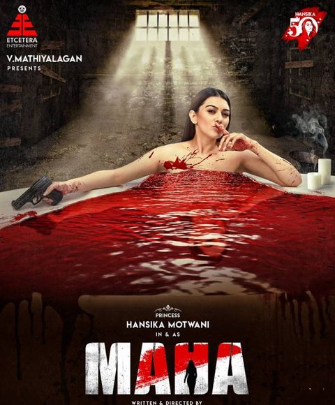 Hansika Taking Blood Bath