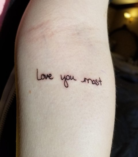 Tattoo uploaded by lex  My moms handwriting  Tattoodo