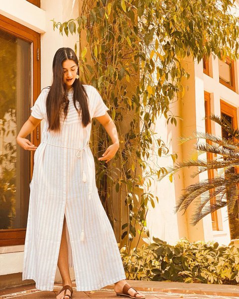 Sonam Kapoor Is A Delight In A Breezy White Maxi Dress By Label ...