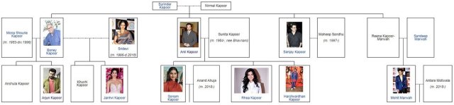 Kapoor Family Tree : Raj kapoor family with parents, wife, son ...