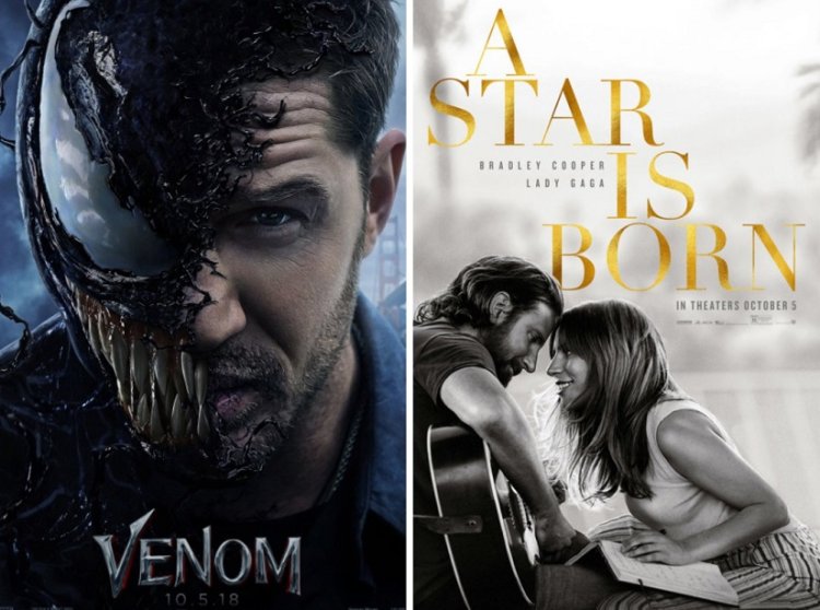 Posters of Venom and A Star is Born. Twitter @FoxBerkshire