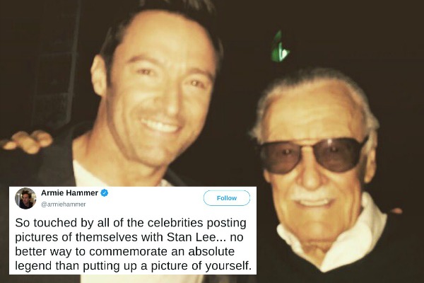 Hugh Jackman Stan Lee Tweet Feat
