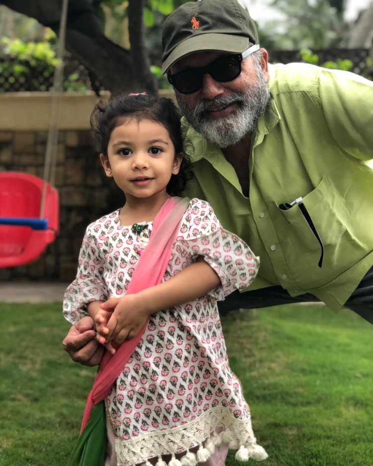 Misha Kapoor and her big daddy on Independence Day