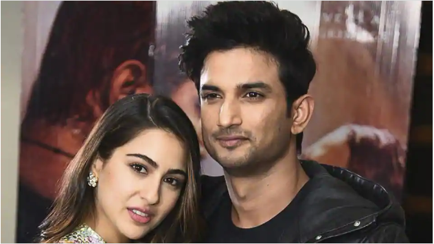 Sara Ali Khan & Sushant Singh Rajput during the promotions for movie Kedarnath